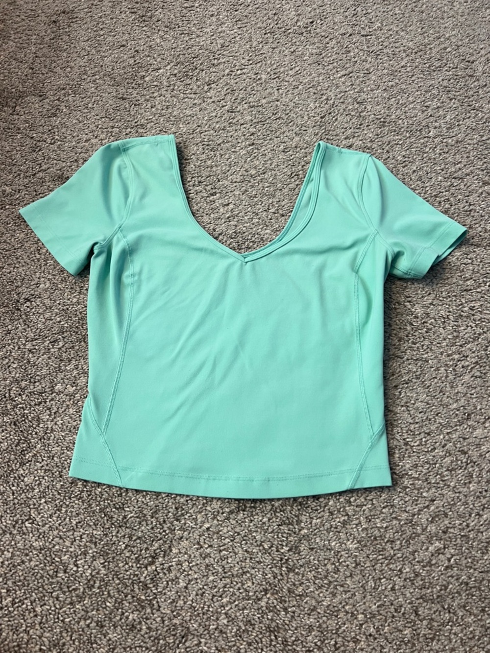lululemon athletica Mint Green Scoop Neck Short Sleeve Top